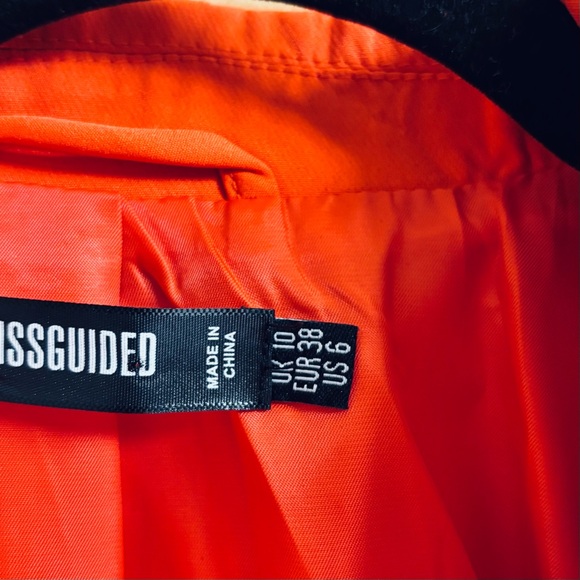 Missguided Orange Blazer Size 6 - Picture 5 of 6